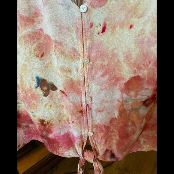 Hand Dyed Watercolor Design Top NWOT - Picture 5 of 8